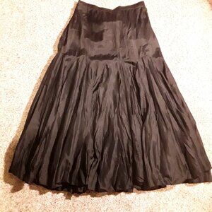 Women's long Black crinkled Skirt by Tease: Size Small